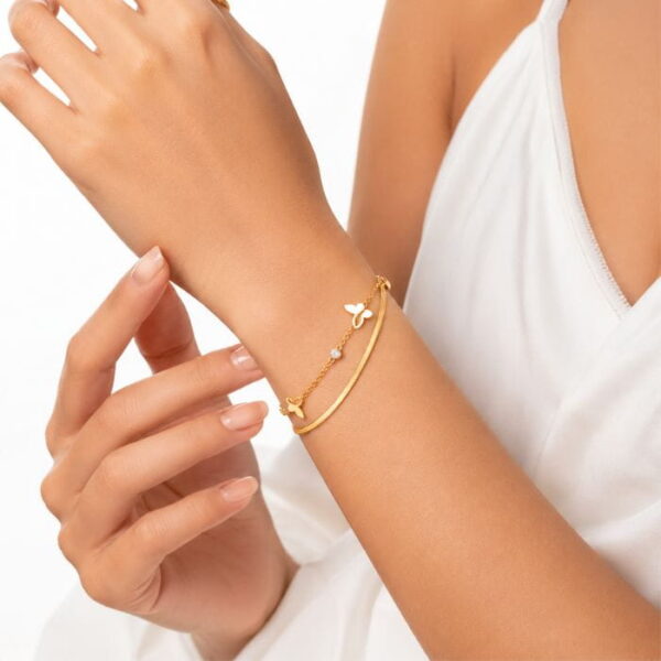 FlutterGlow Anti-Tarnish Butterfly Bracelet