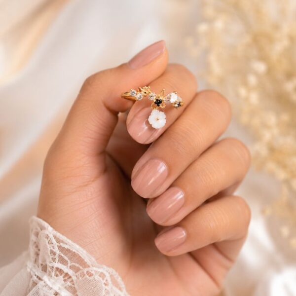Blossom Charm Adjustable Floral Ring