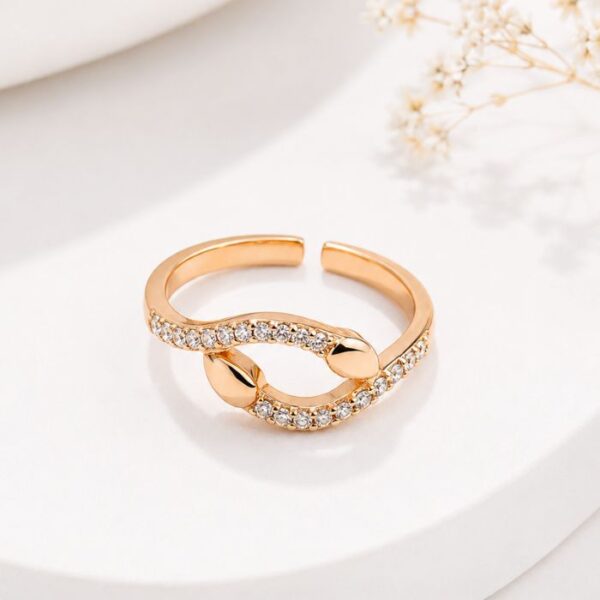 Rose Infinity Crystal Ring